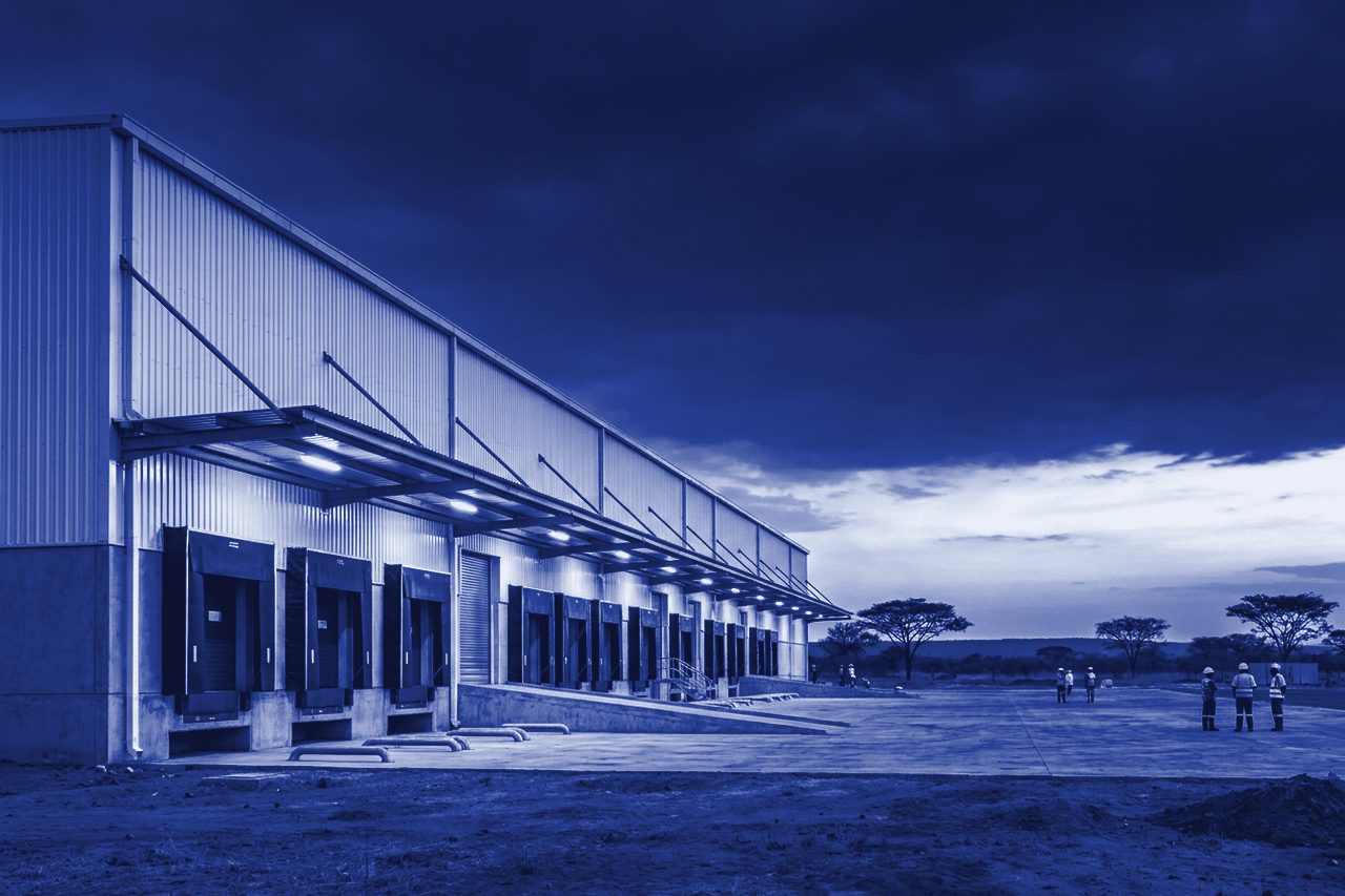 Steel-frame warehousing & logistics (Industrial) โ representative project imagery